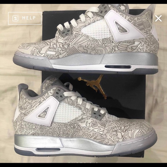 Jordan Retro 4 GS “Laser” Size 7Y - Picture 2 of 5